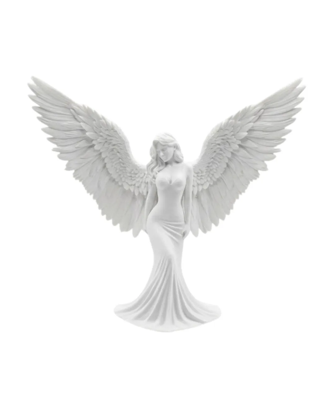 Estetik Melek Kadın Figürlü 3D Dekoratif Biblo Modern Salon Dekoru