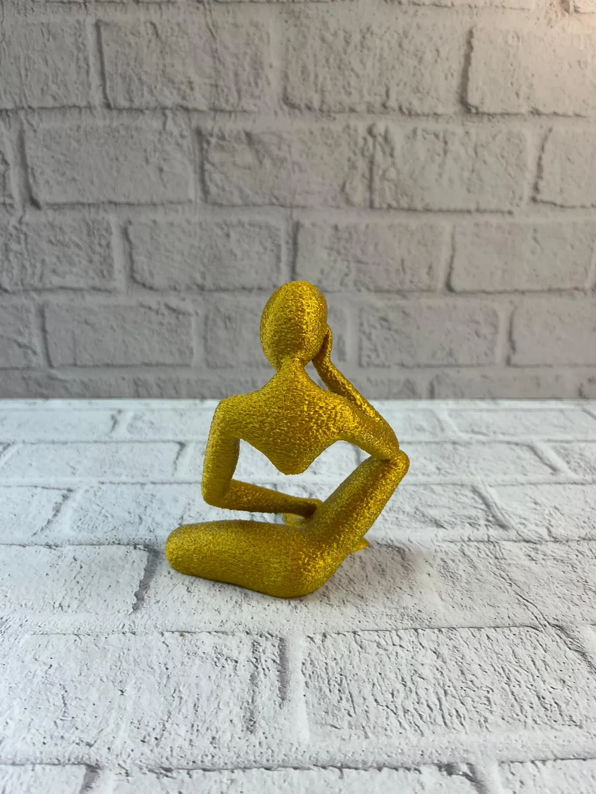 Minimal Sarı İnsan Figürü Biblo Ev ve Ofis Dekoru