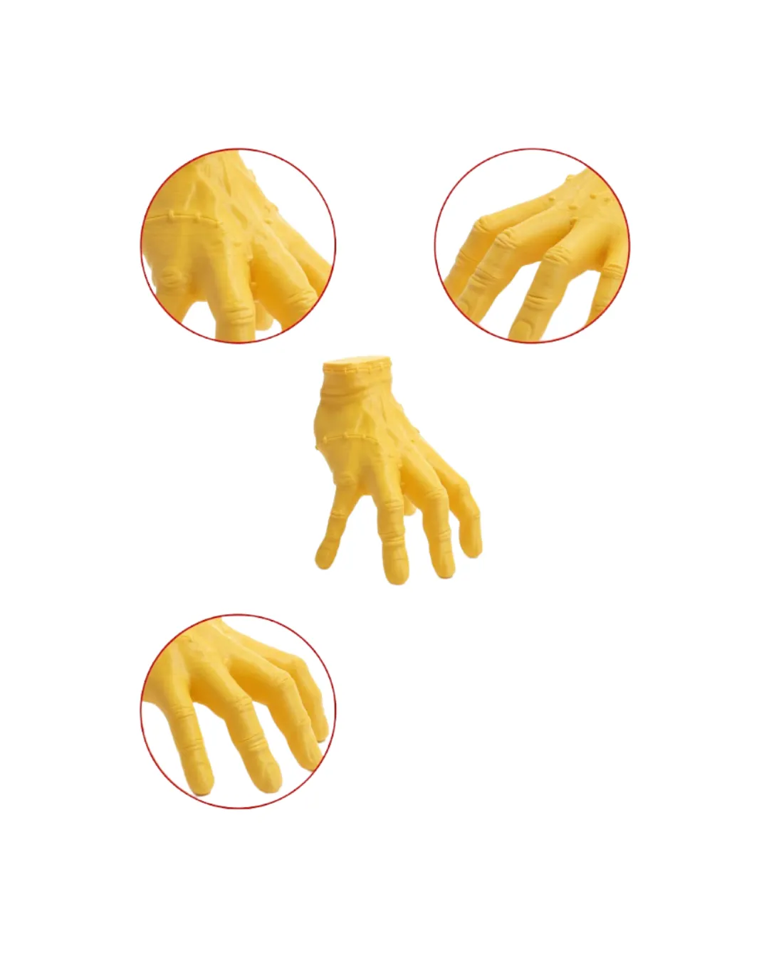 3D Dekoratif Sarı El Obje 17x16 cm Şık ve Dikkat Çekici Tasarım