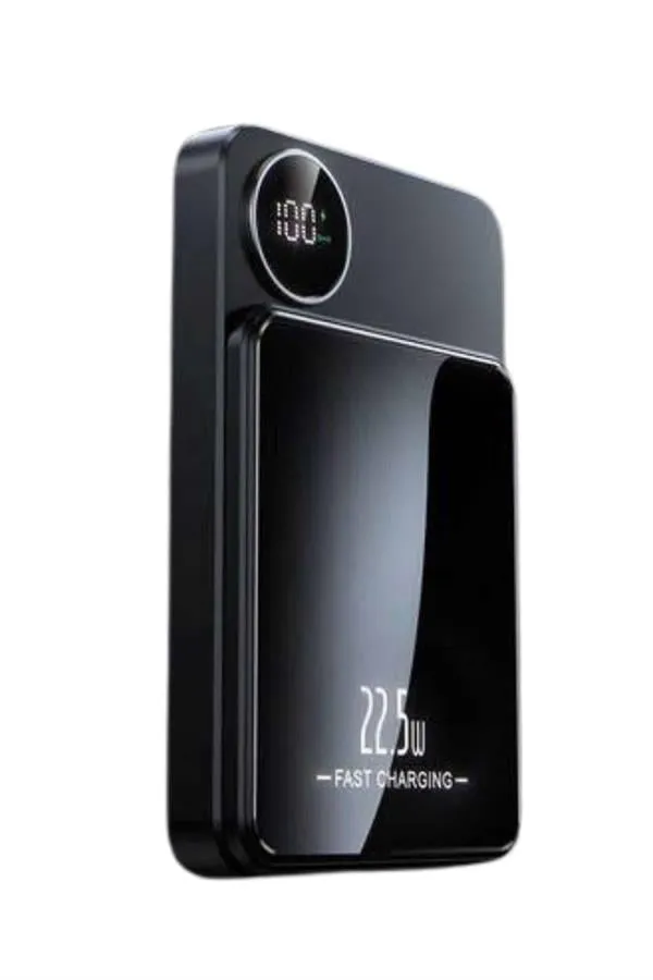 Magsafe Powerbank 10.000 mAh 22.5 Watt Hızlı Şarj Göstergeli Kablosuz Taşınabilir Şarj