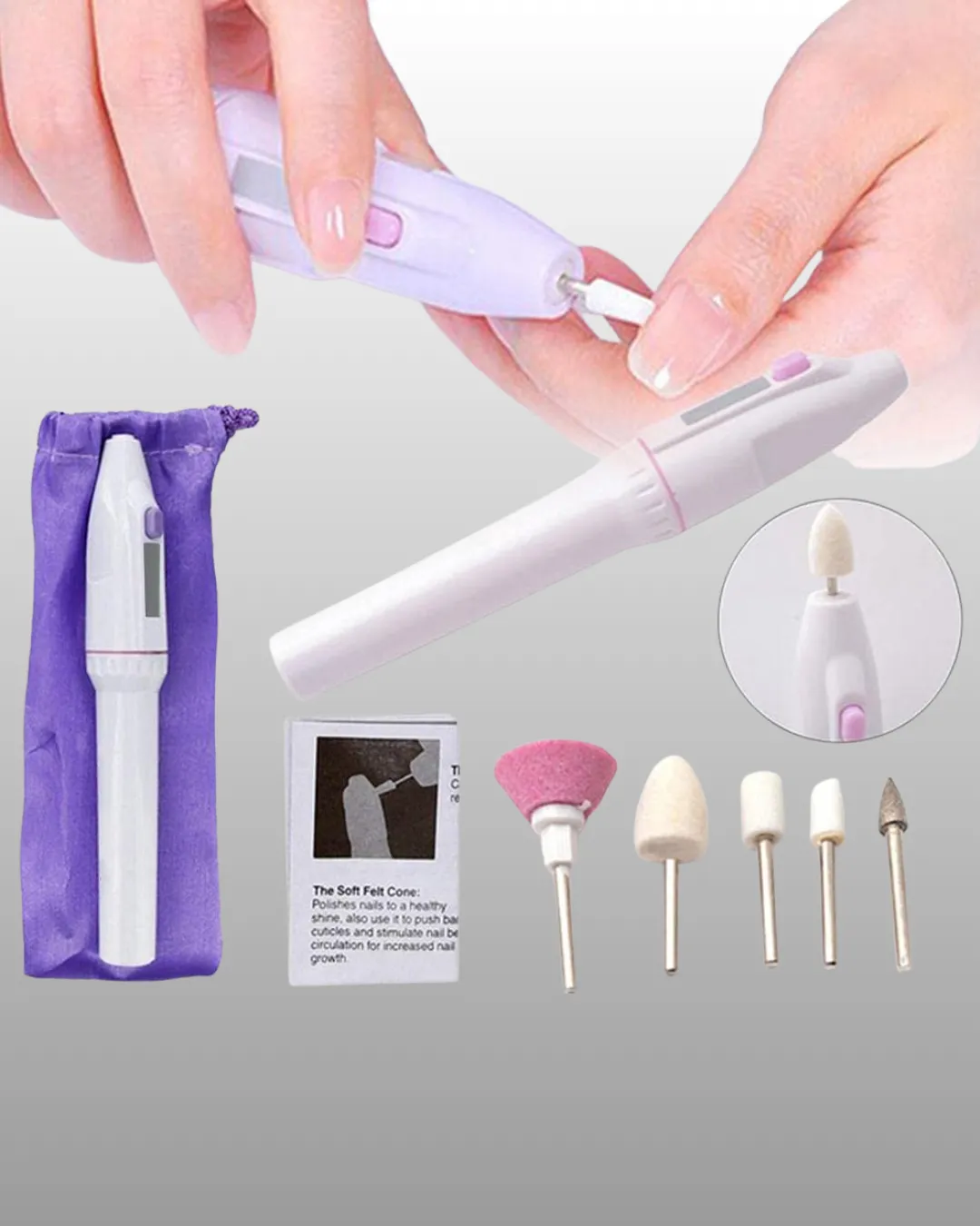 Profesyonel Tırnak Matkap Seti – Ayarlanabilir Hız, Düşük Gürültü ve Kompakt Tasarım