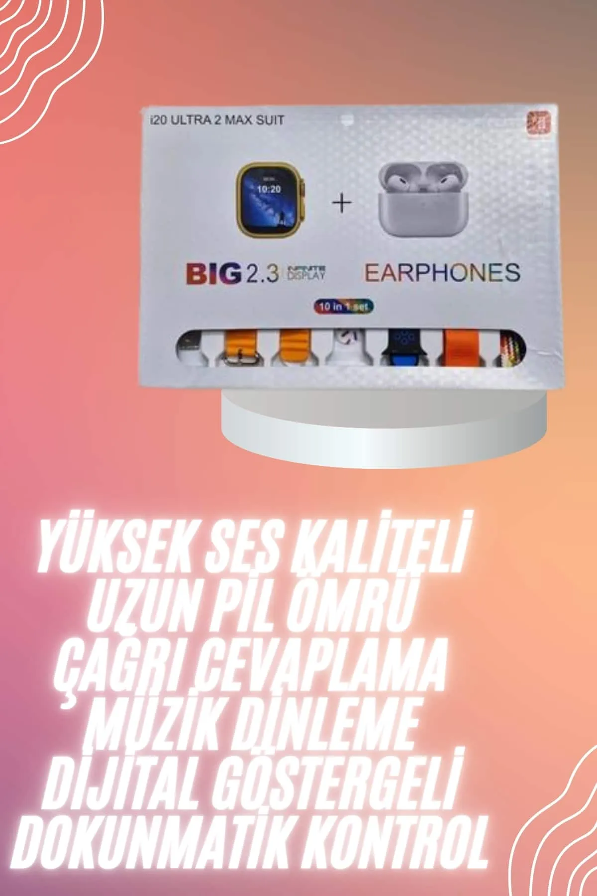 Yeni Nesil 7 Kordonlu Arama Bildirim Özellikli Kulaklık Hediyeli Akıllı Saat