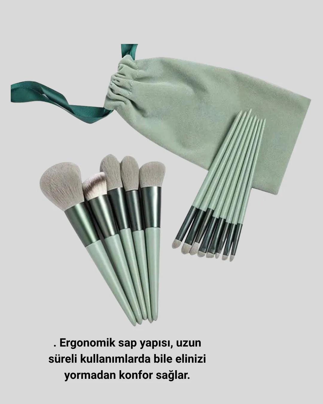 13 Parça Makyaj Fırça Seti – Ergonomik, Dökülme Yapmayan, Taşınabilir