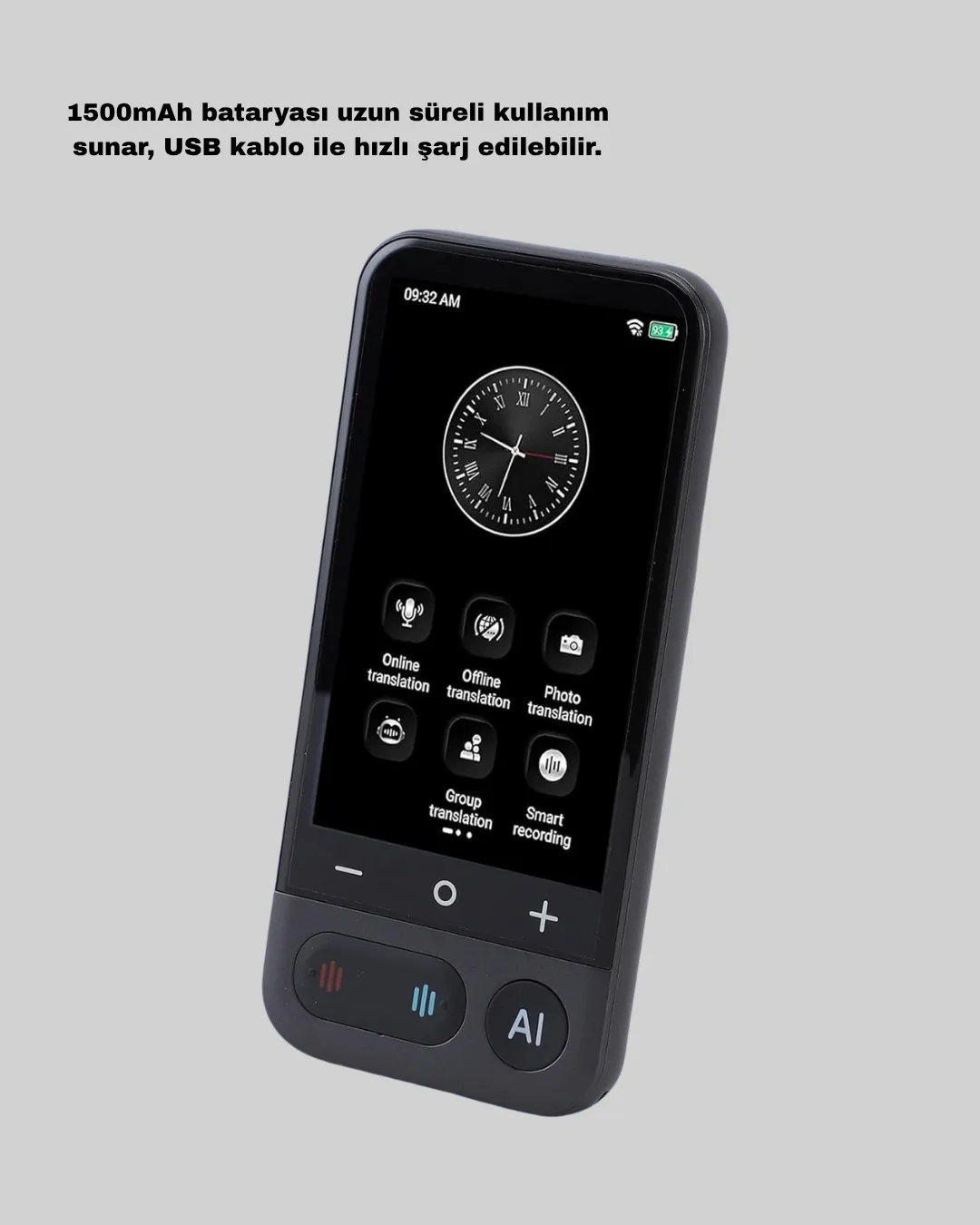 Taşınabilir Akıllı Tercüme Cihazı – Gerçek Zamanlı Ses ve Metin Çevirisi