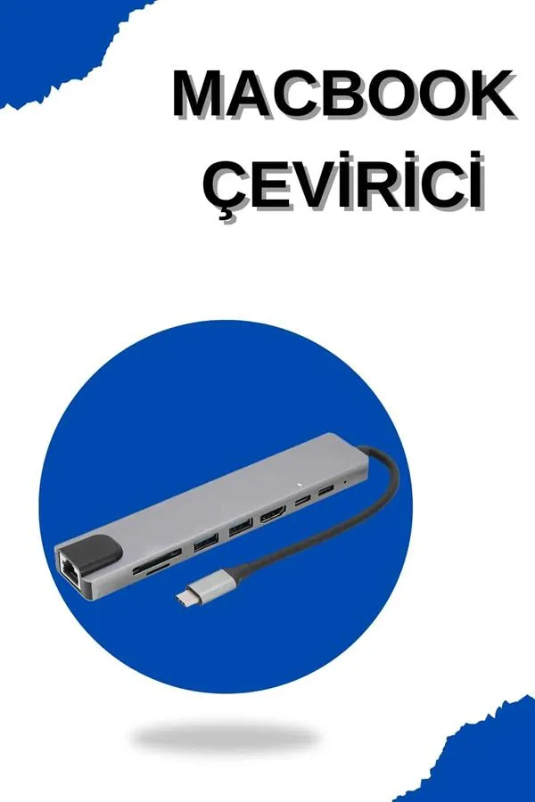 Çevirici Dönüştürücü Adaptör Macbook 3 In 1 Type-C To Hdmı USB 3.0