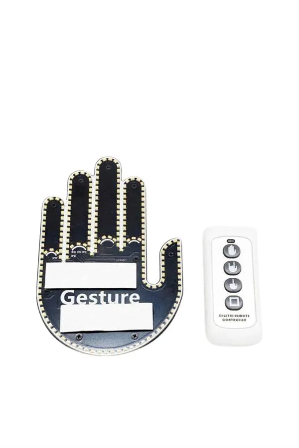 Pilli Led Işık Araç Camı İçin Uzaktan Kumandalı El Simgesi