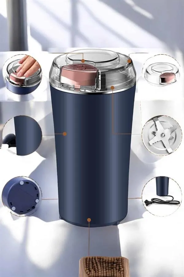 Kahve Ve Baharat Öğütücü Dayanıklı Paslanmaz Çelik Kolay Kullanım