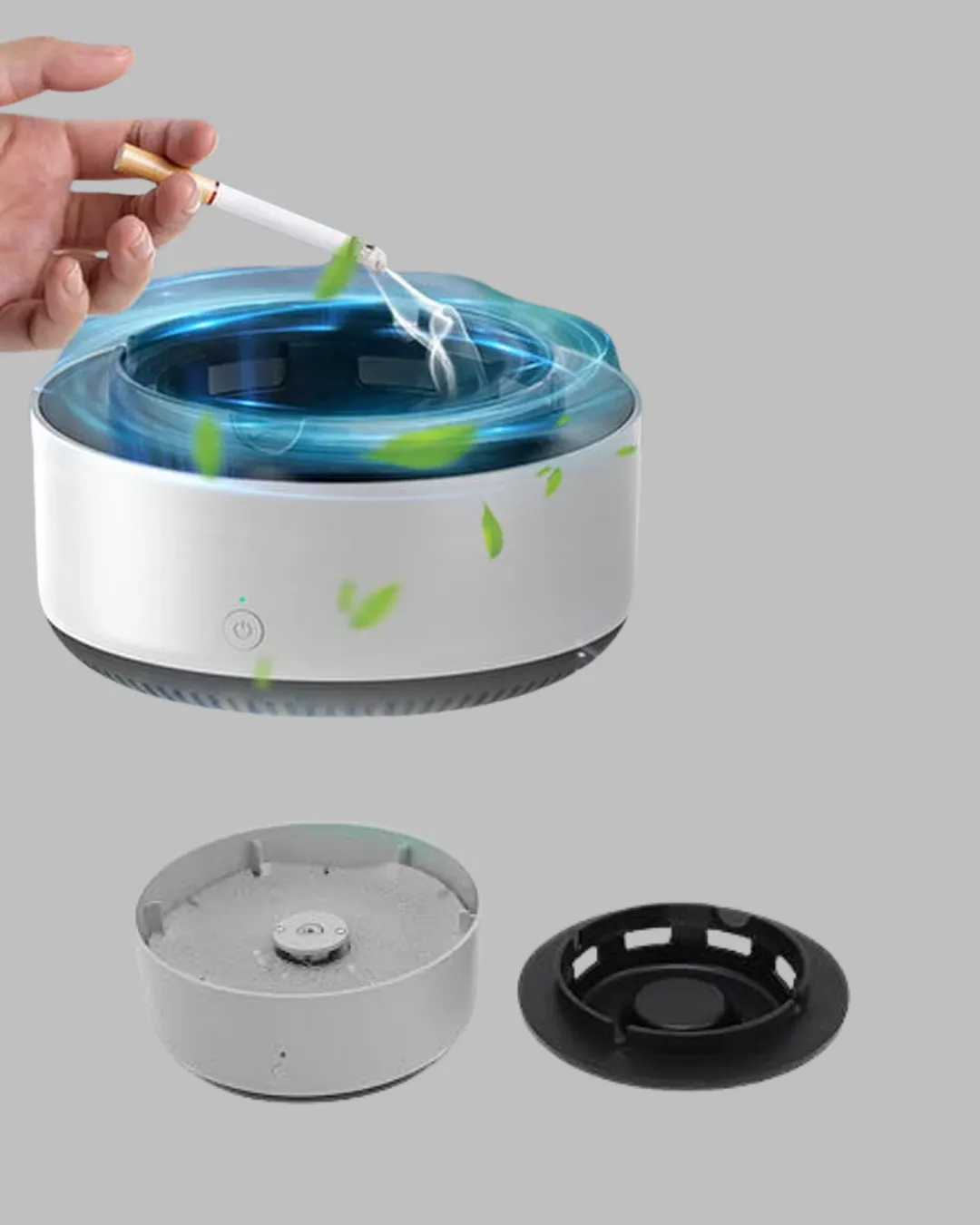 Sigara Dumanı ve Koku Giderici Hava Temizleyici Küllük – 2 Katmanlı Filtreli