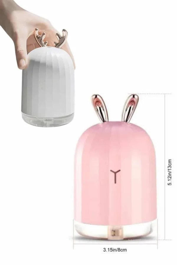 Aromaterapi Hava Nemlendirici Dekoratif USB Şarjlı Tavşan Nemlendirici
