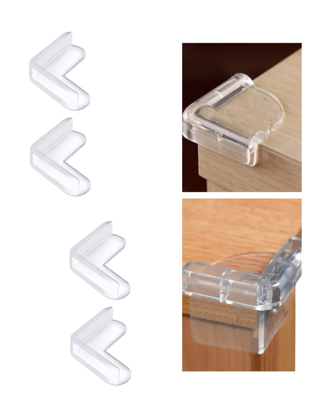 Masa Köşe Koruyucu 4 Lü Set Bebek Çocuk Güvenlik Köşe Aparatı