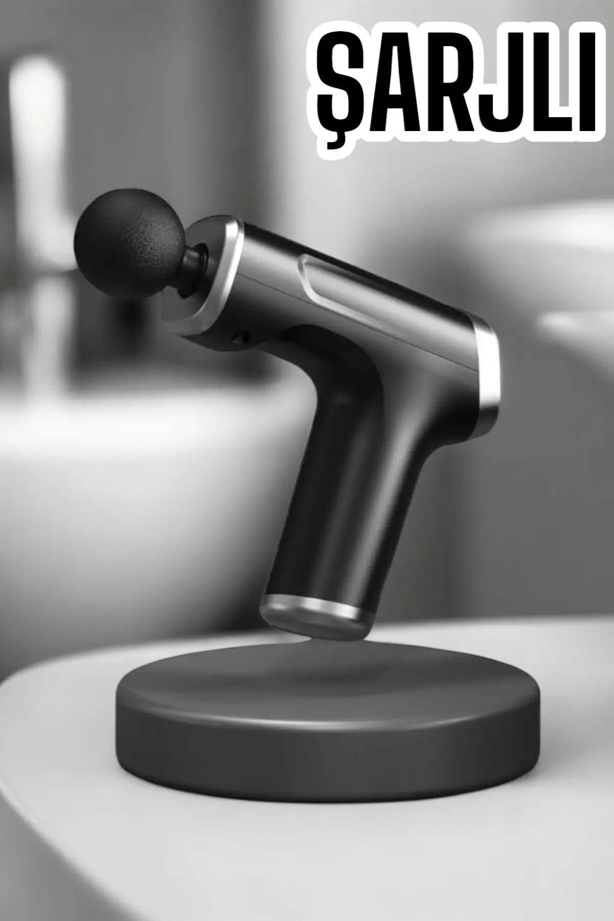 4 Başlıklı Darbeli Şarjlı Masaj Aleti Tabancası Kablosuz