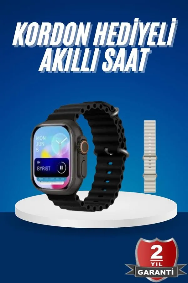 Ultra Akıllı Saat 49 Mm Çift Kordonlu Arama Cevaplama Bluetooth Bağlantılı