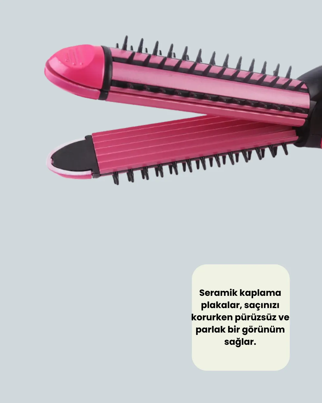 Hızlı Isınan Saç Maşası ve Düzleştirici | Çift Fonksiyonlu