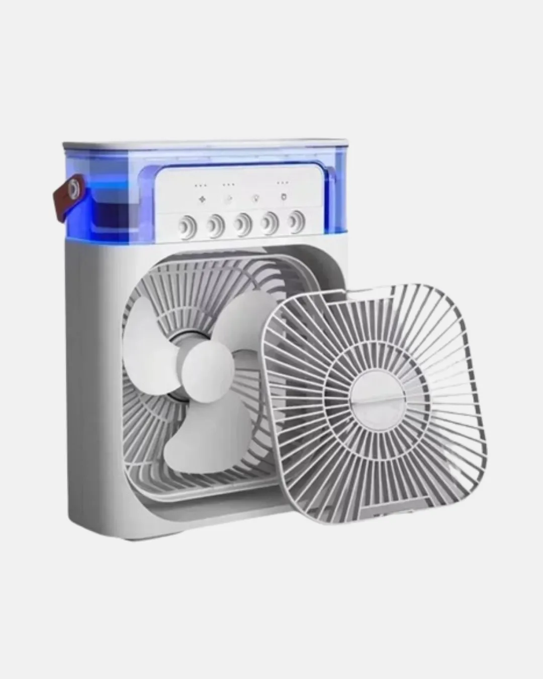 3’ü 1 Arada Mini Klima Fan USB Şarjlı, 7 Renk Gece Lambalı ve Nemlendirici