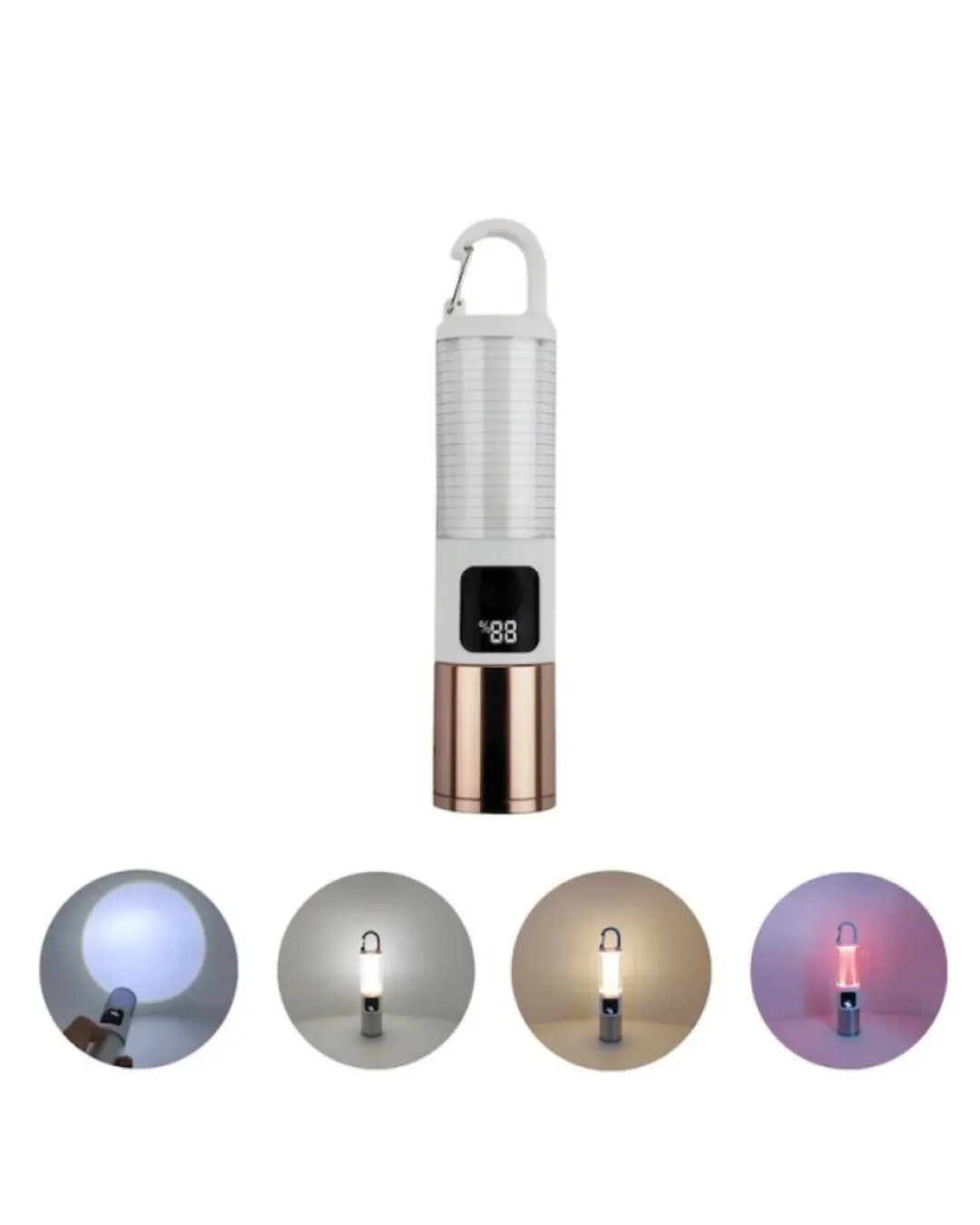 Outdoor Kamp Feneri USB Şarjlı Yüksek Parlaklık Güç Ekranlı LED Aydınlatma