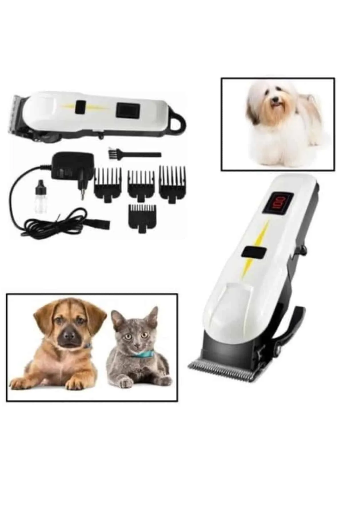 2025 Model Şarjlı Dijital Saç Sakal Tıraş Makinesi Islak Kuru Kullanıma Uygun