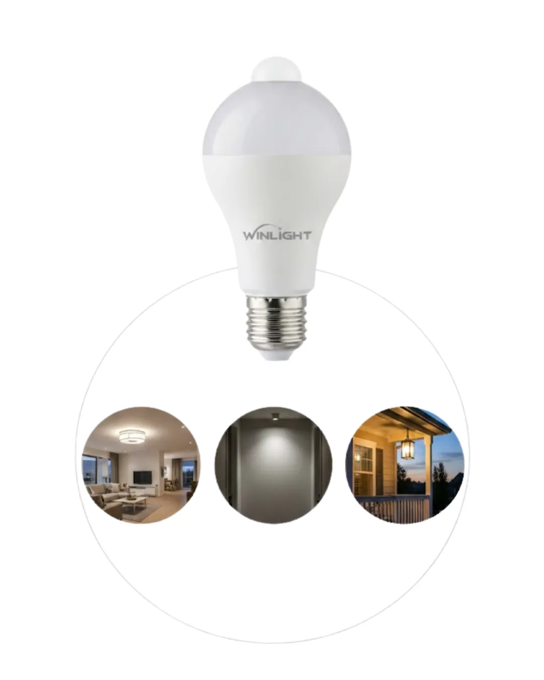 Otomatik Yanan Sensörlü LED Ampul Ev ve Ofis Kullanımına Uygun