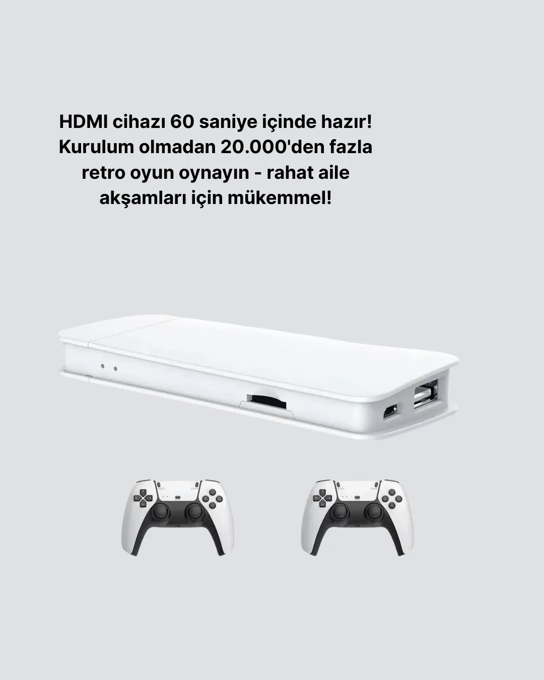 3D ve 4K Görüntü Kaliteli Çok Oyunculu Retro Oyun Konsolu