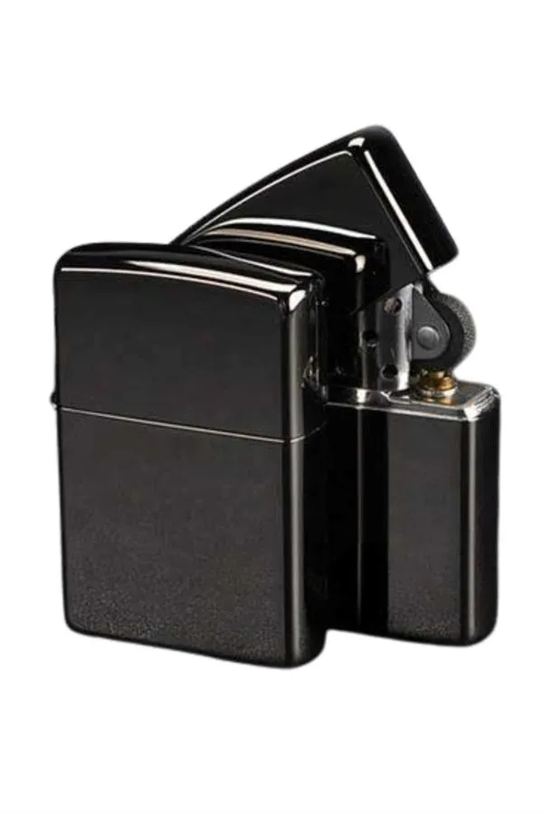 Siyah Kutulu Metal Çakmak Benzinli Hediyelik Eşya