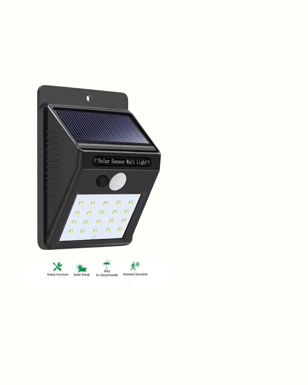 Su Geçirmez 20 LED Solar Aydınlatma | Dış Mekan için PIR Hareket Sensörü ile Akıllı Işık