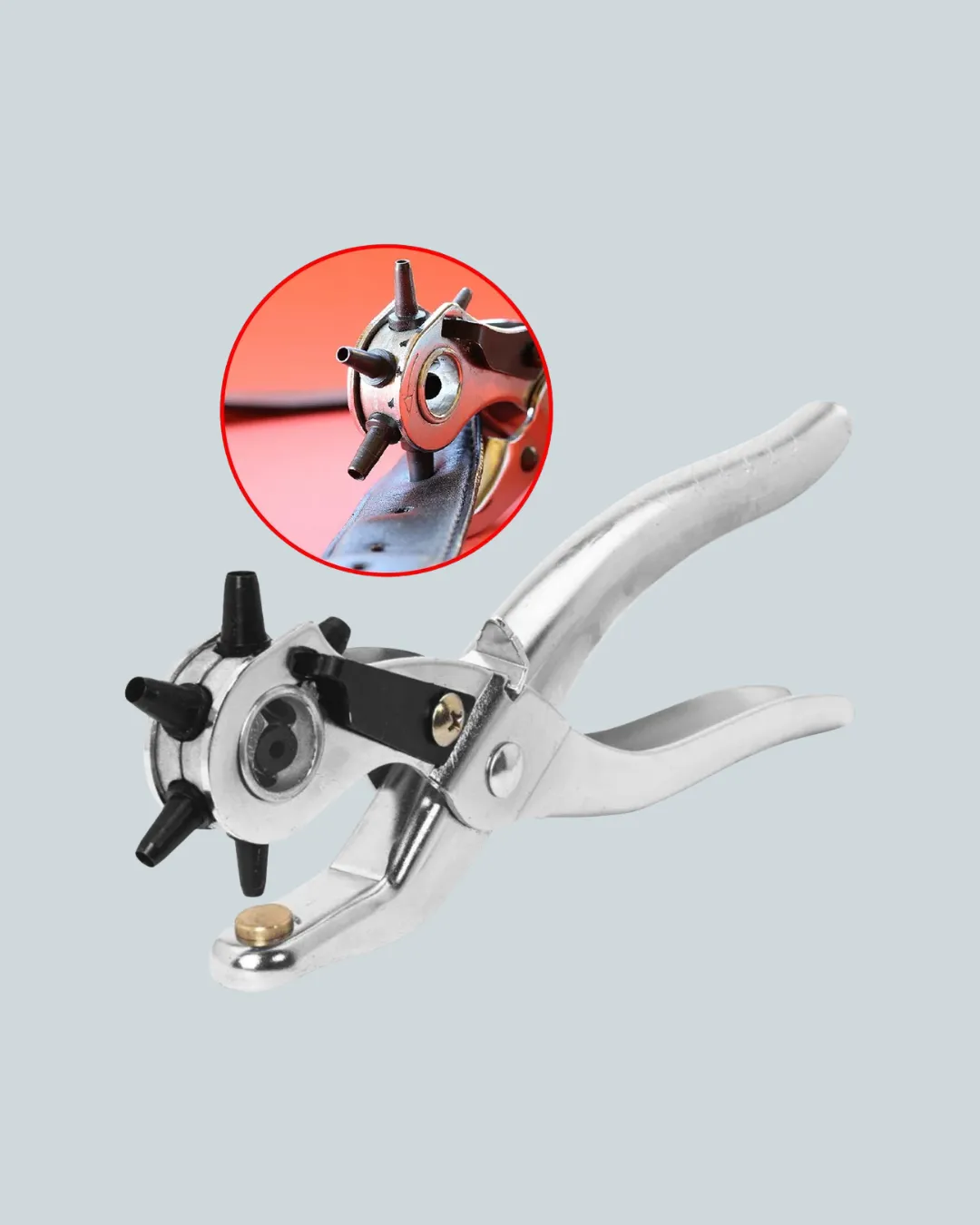 Metal Gövdeli Ayarlanabilir Deri Delme Pensesi 2.5–5 mm Delik Açma Aracı