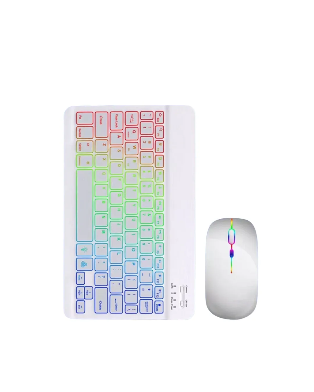 Çoklu Cihaz Uyumlu Kablosuz Klavye Mouse Seti Aydınlatmalı