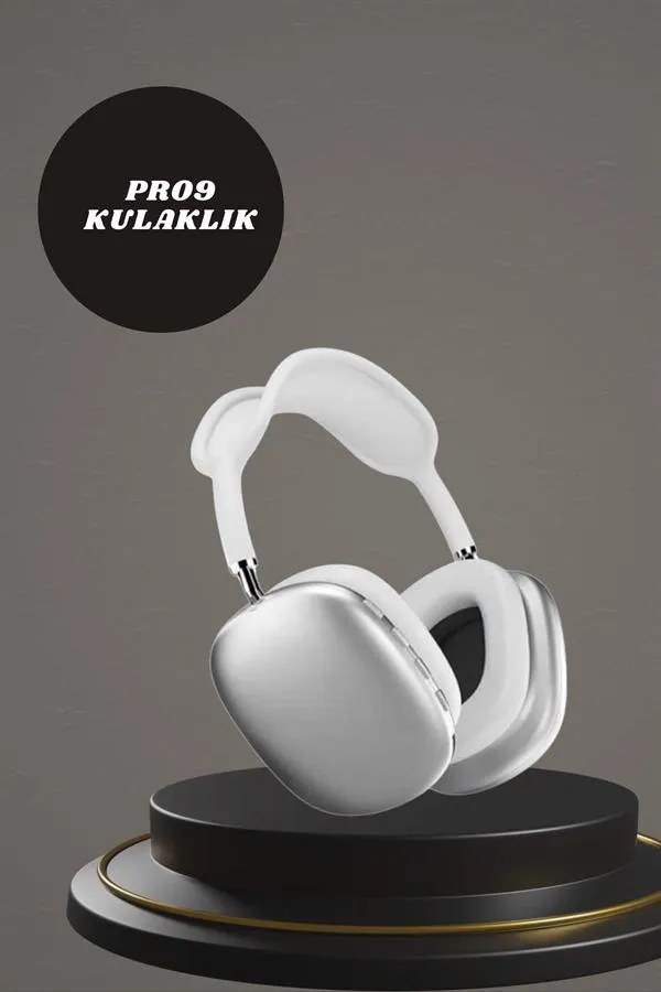 Kulak Üstü P9 Kablosuz Bluetooth Kulaklık ve 7 Kordonlu Akıllı Saat