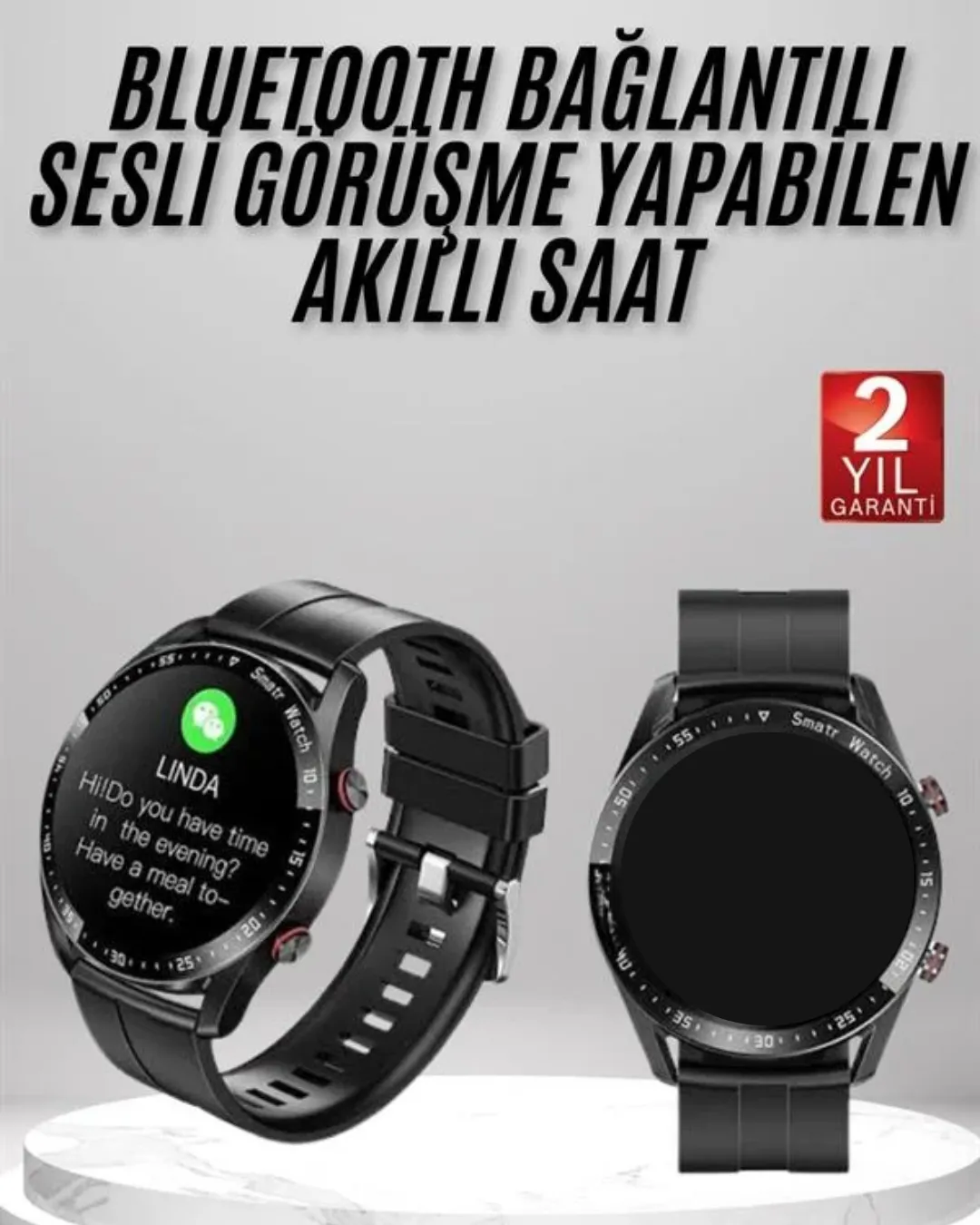 Yeni Model Akıllı Saat GPS Uyumlu Uyku ve Sağlık Takibi Sesli Görüşme