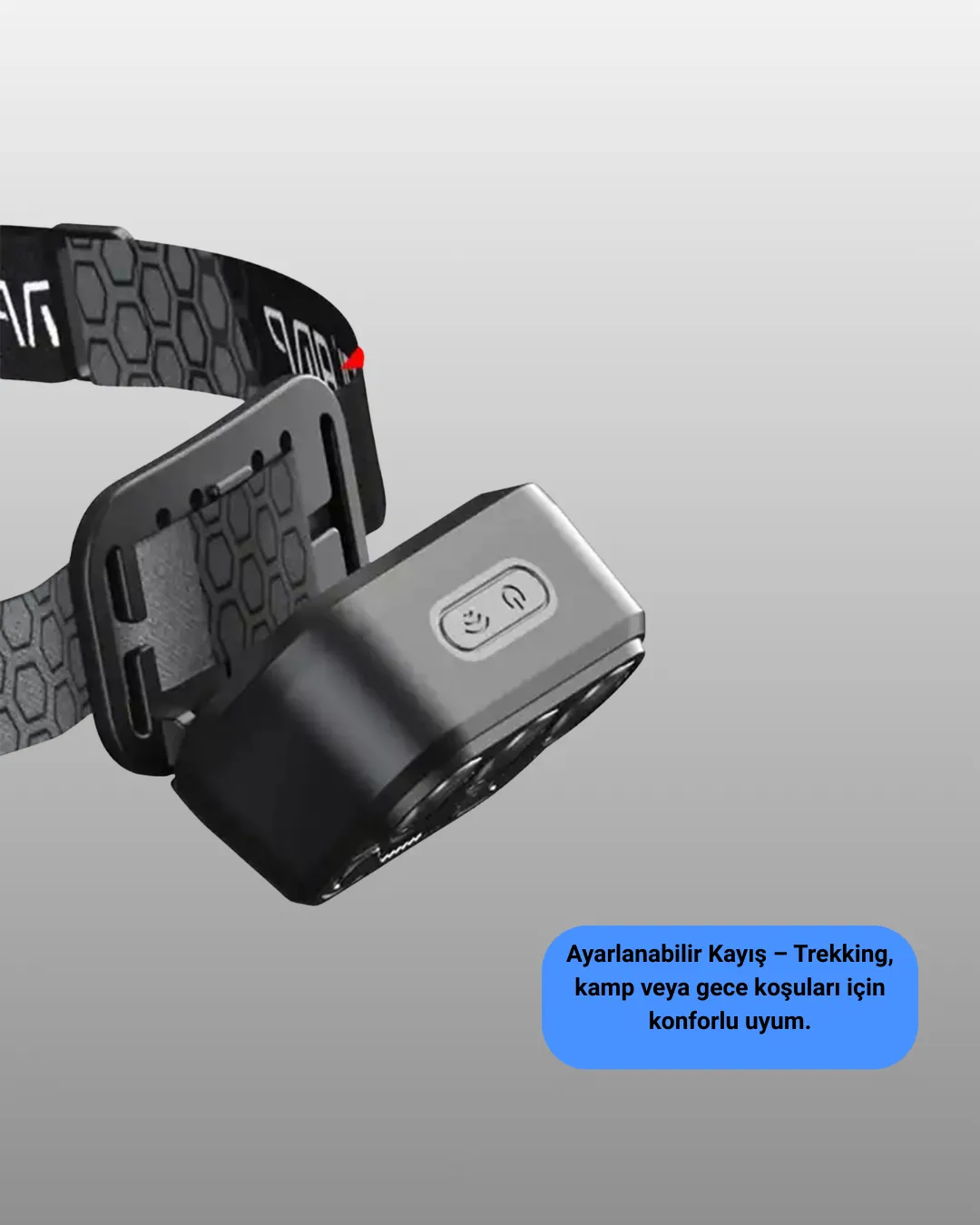 USB Şarjlı LED Kafa Lambası 300 Lümen Güç Göstergeli