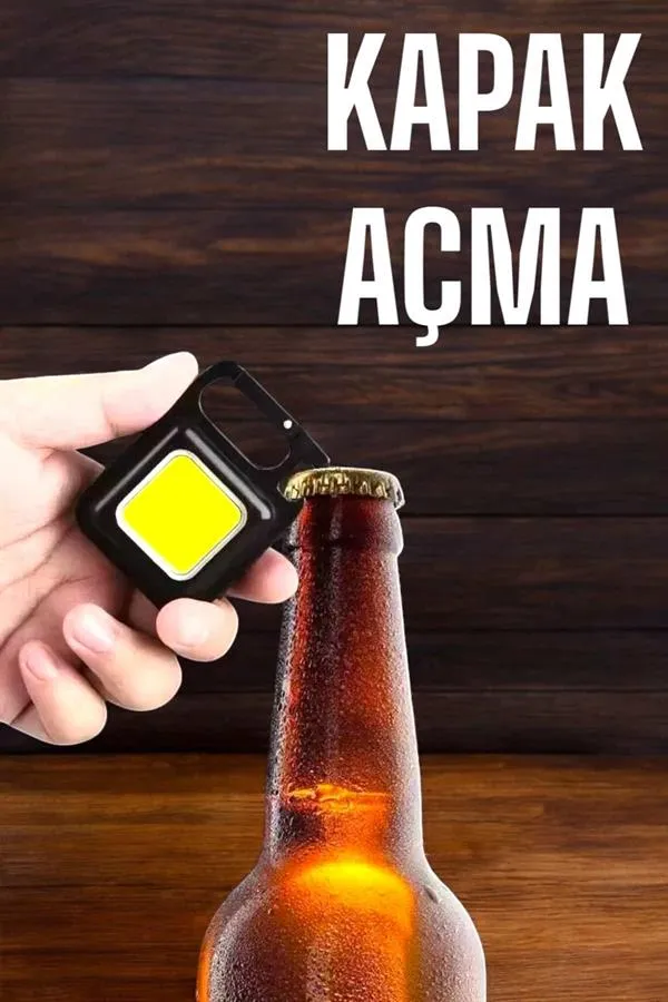 Anahtarlık Çok Amaçlı Mıknatıslı Taşınabilir Işık Led Şarjlı