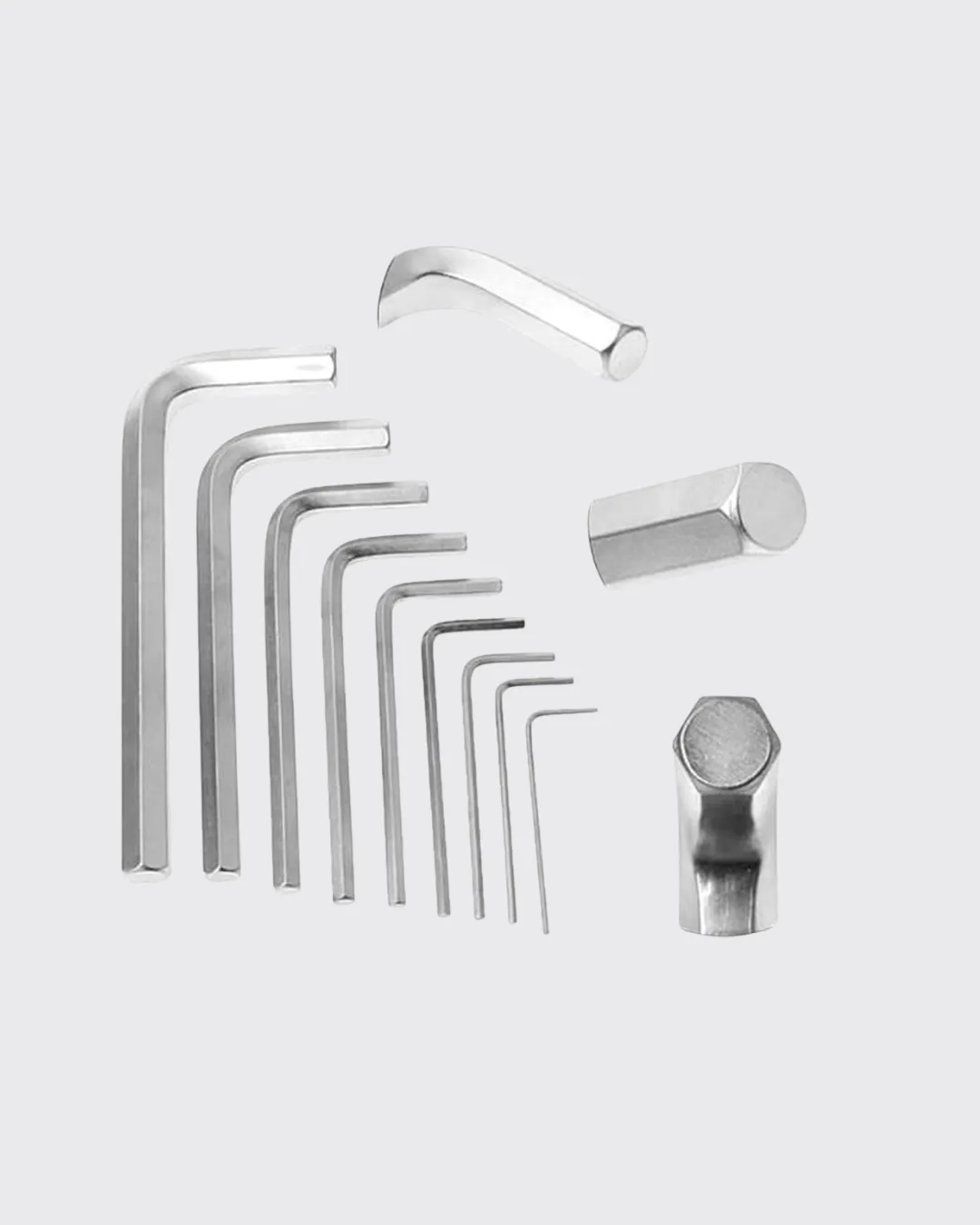 9 Parça Alyan Anahtar Seti Altıgen Uçlu Mobilya ve Tamir İçin