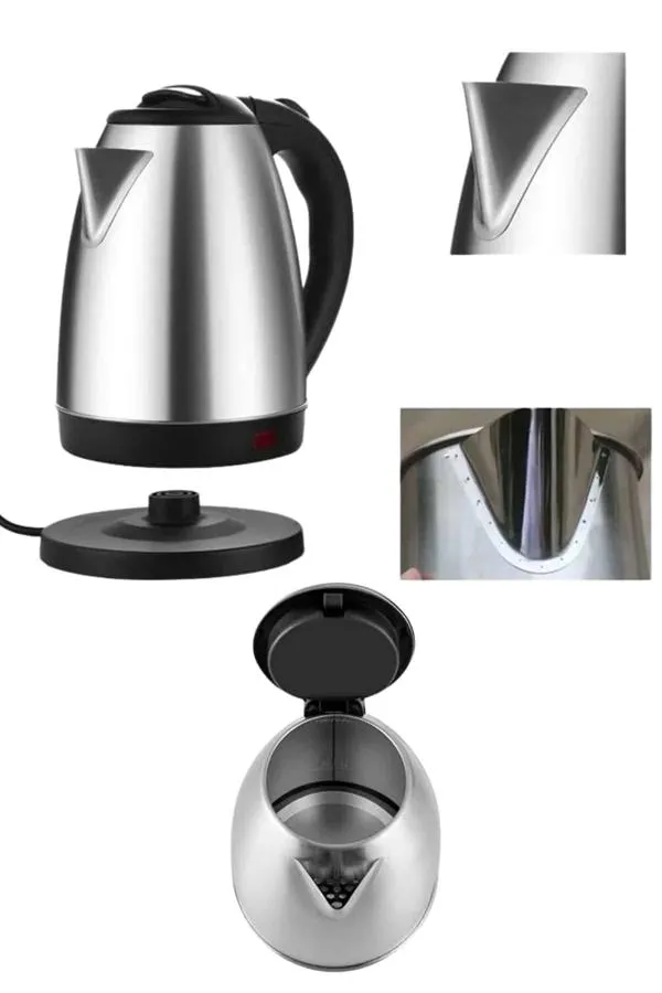 Elektrikli Paslanmaz Çelik Su Isıtcı Çelik Kettle 1.8 Lt. Uzun Ömürlü