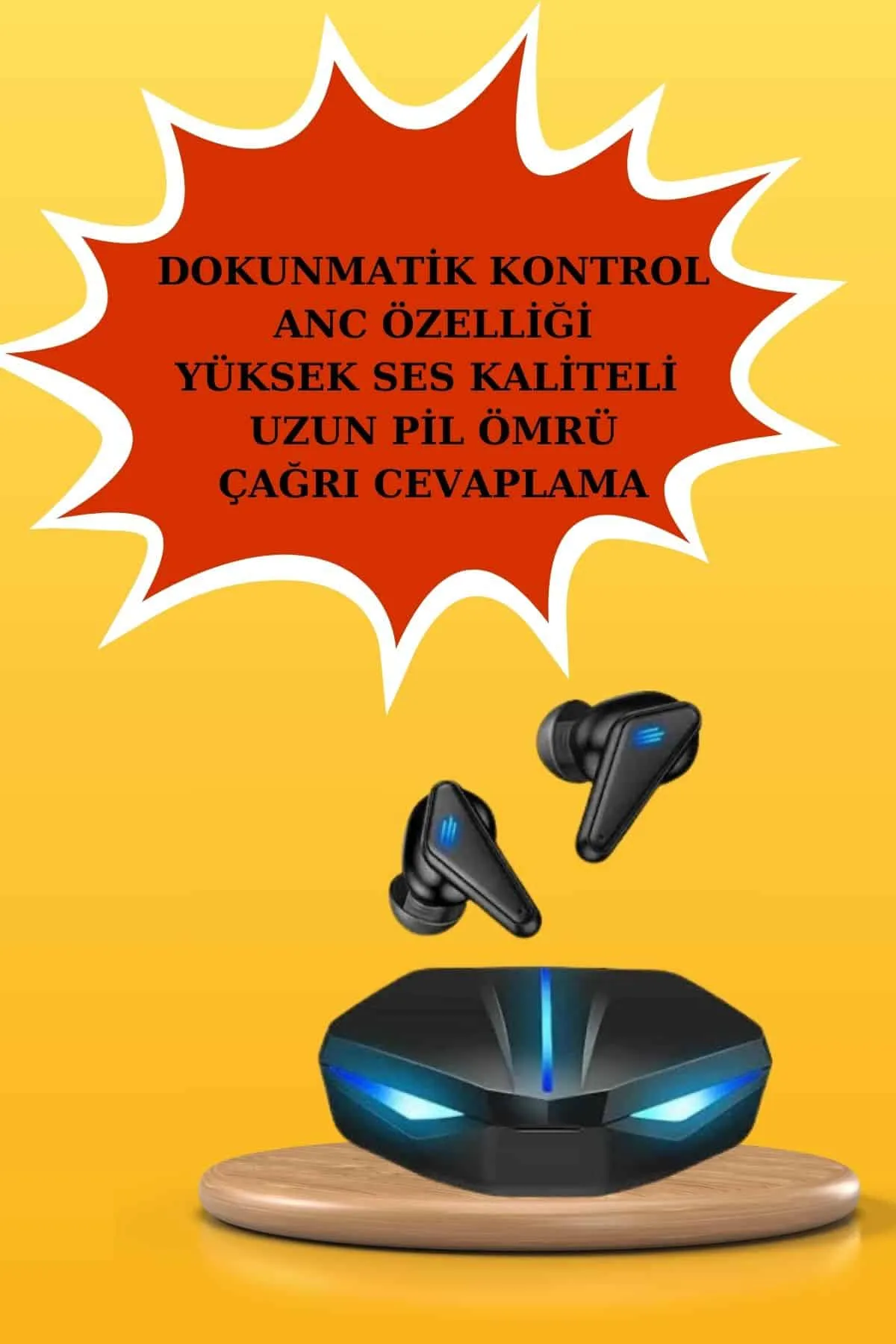 Kadınlar İçin Dokunmatik Ekran Akıllı Saat ve Gamer Kablosuz Bluetooth Kulaklık ANC Özelliği
