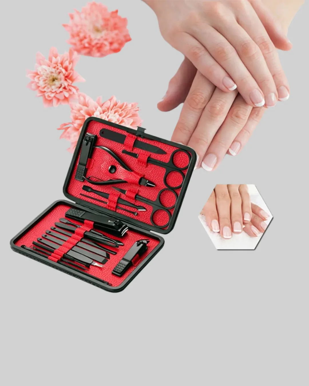 Kompakt ve Şık Tasarımlı 17 Parça Bakım Seti