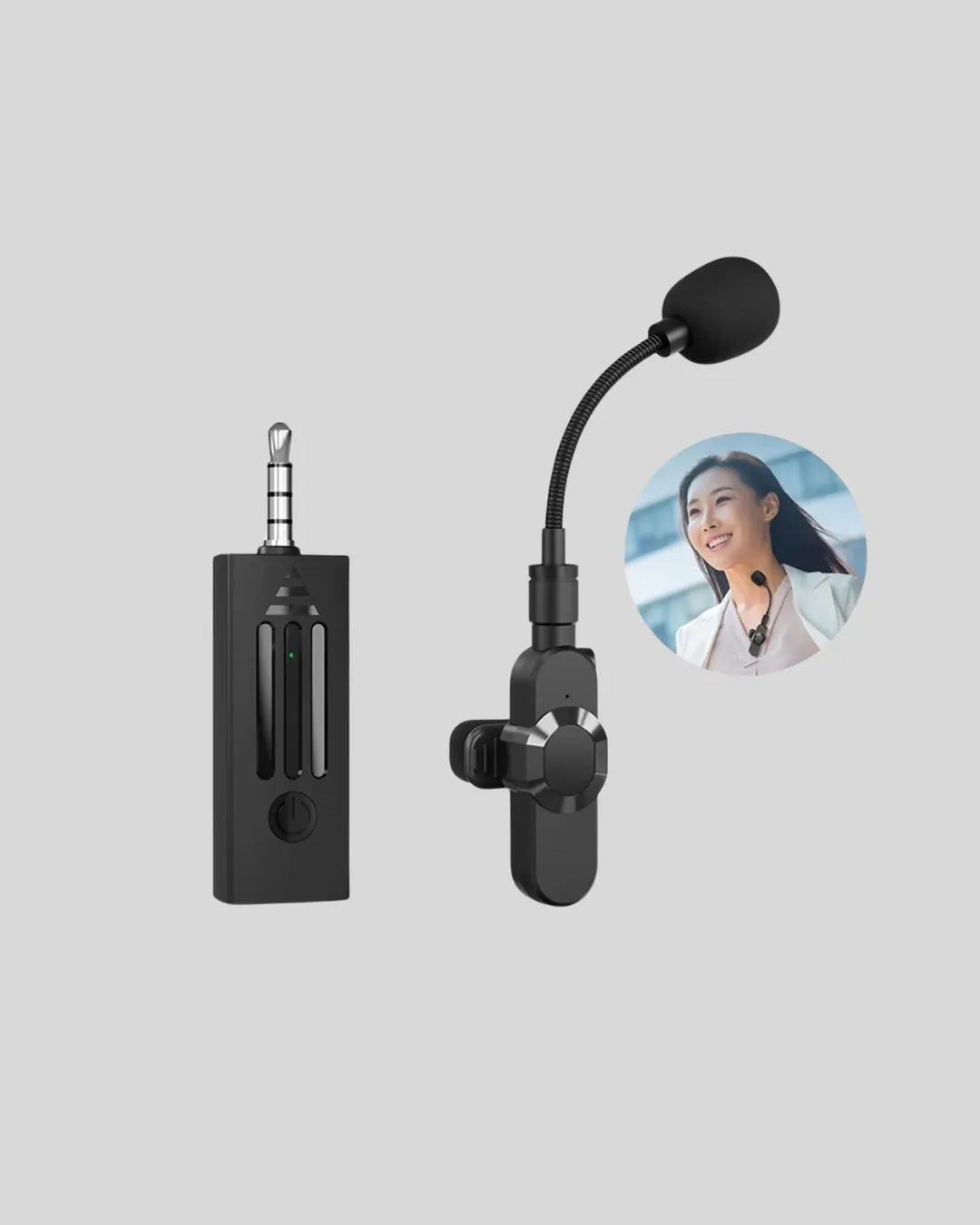 2.4 GHz Kablosuz Yaka Mikrofonu – 60 Metre Menzil, Gürültü Azaltma, Type-C Şarjlı