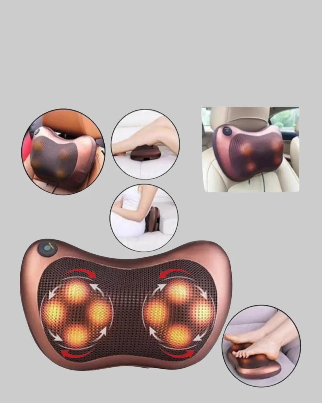 Taşınabilir Yoğurma Masaj Cihazı Boyun Bel Sırt Ayak