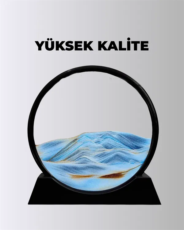 Zihin Açıcı Kum Manzarası – 3D Dinamik Kum Tablosu, Dekoratif, Dönüştükçe Yenilenen Sakinleştirici Sanat Eseri