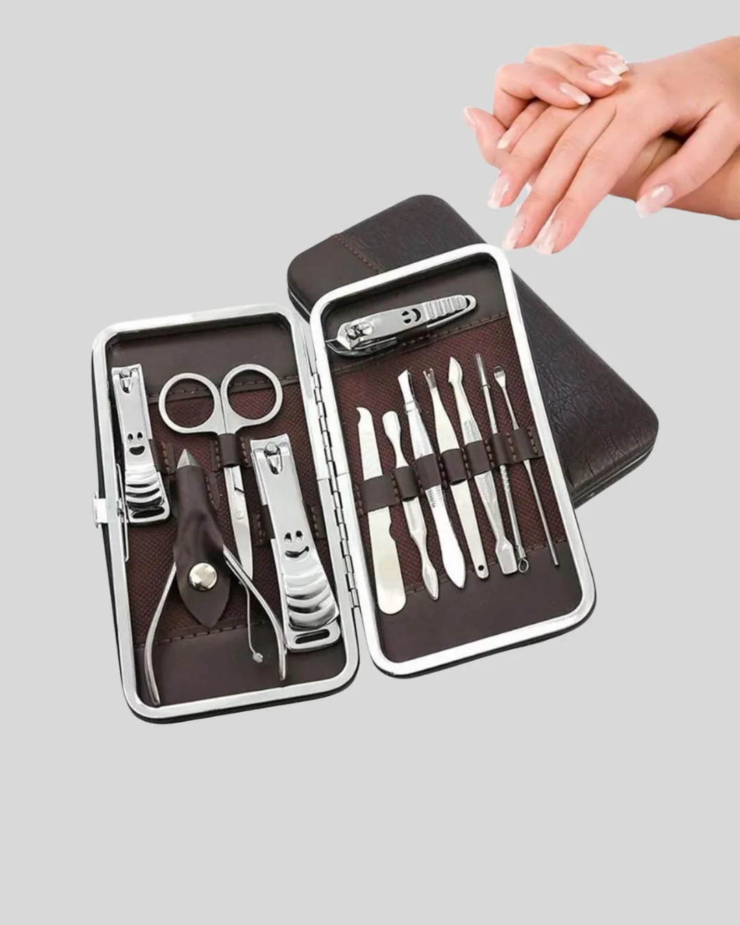 Seyahat İçin Taşınabilir Deri Çantalı Bakım Seti