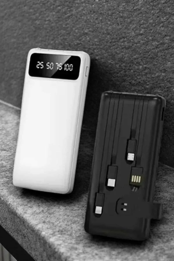 Powerbank 20.000 Mah Dijital Göstergeli LCD Ekran Uzun Pil Ömrü