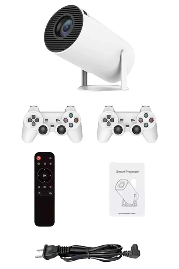 Projeksiyon Cihazı Video Oyun Konsolu Projektör Taşınabilir Ayaklı Çift Kollu 4K Çözünürlüklü
