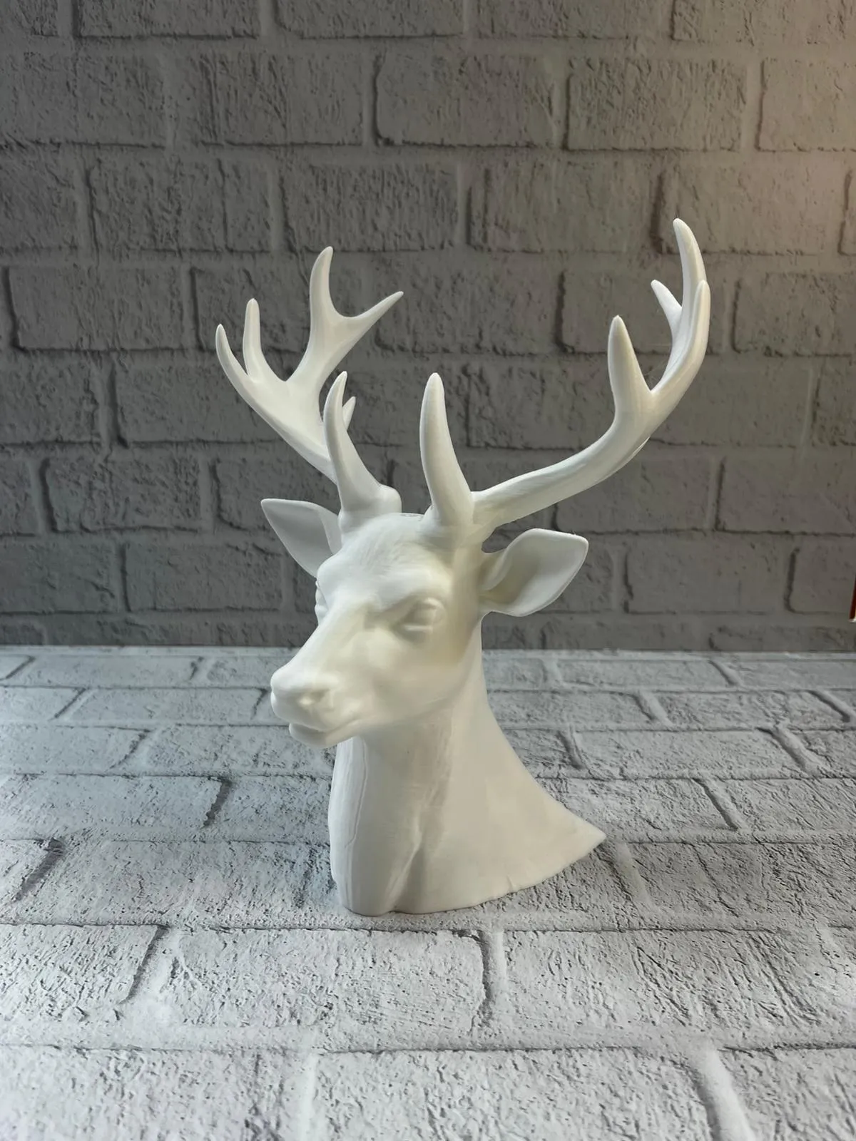 Dekoratif Beyaz Geyik Biblo Salon ve Raf Dekoru