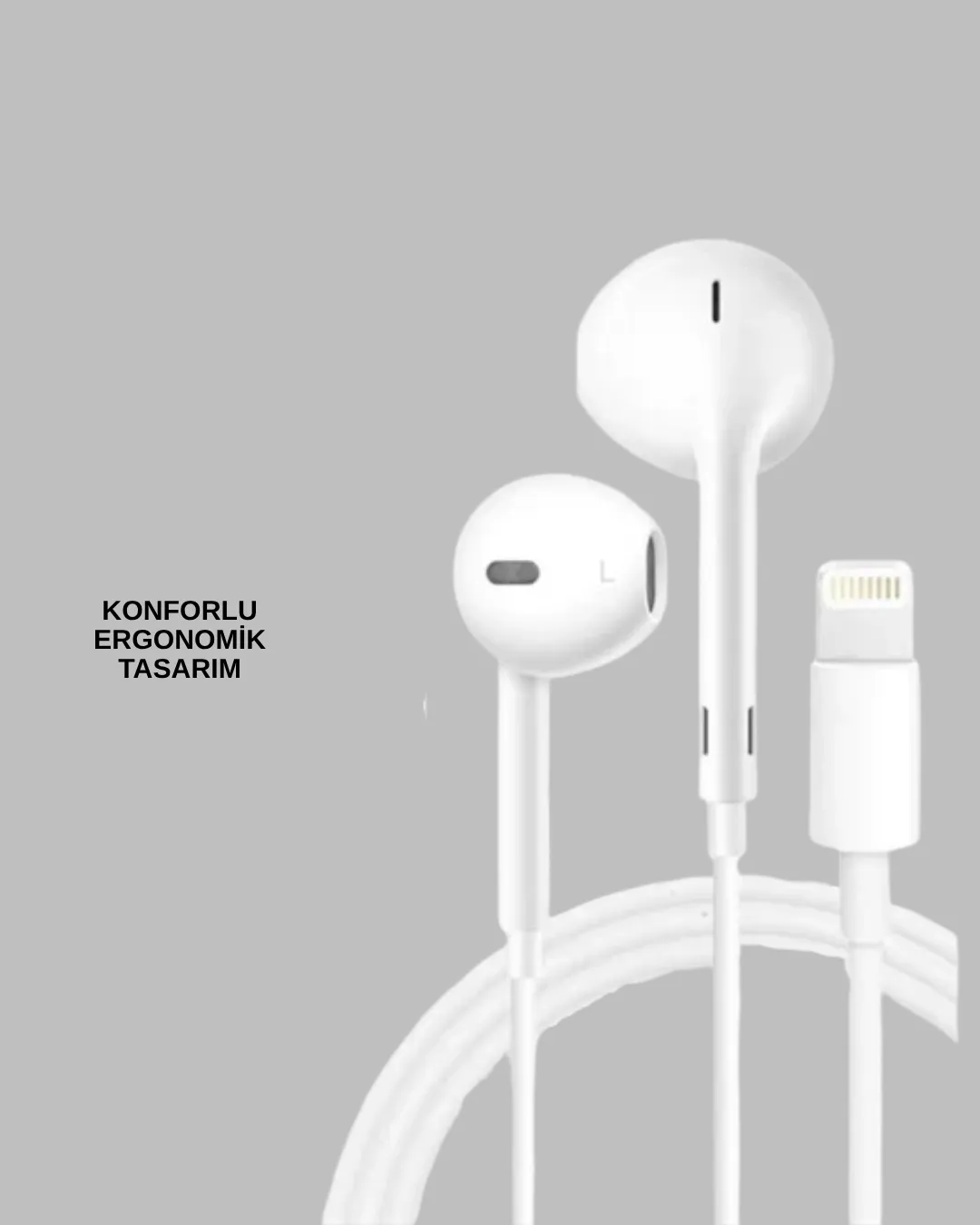 Yüksek Ses Kaliteli Mikrofonlu Kablolu Kulak İçi Kulaklık