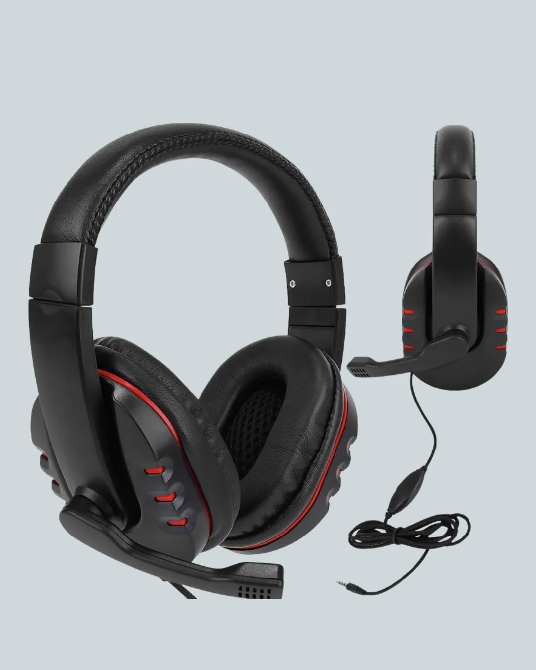 Kırmızı Gaming Headset Mikrofonlu Sağlam Kablolu Konforlu