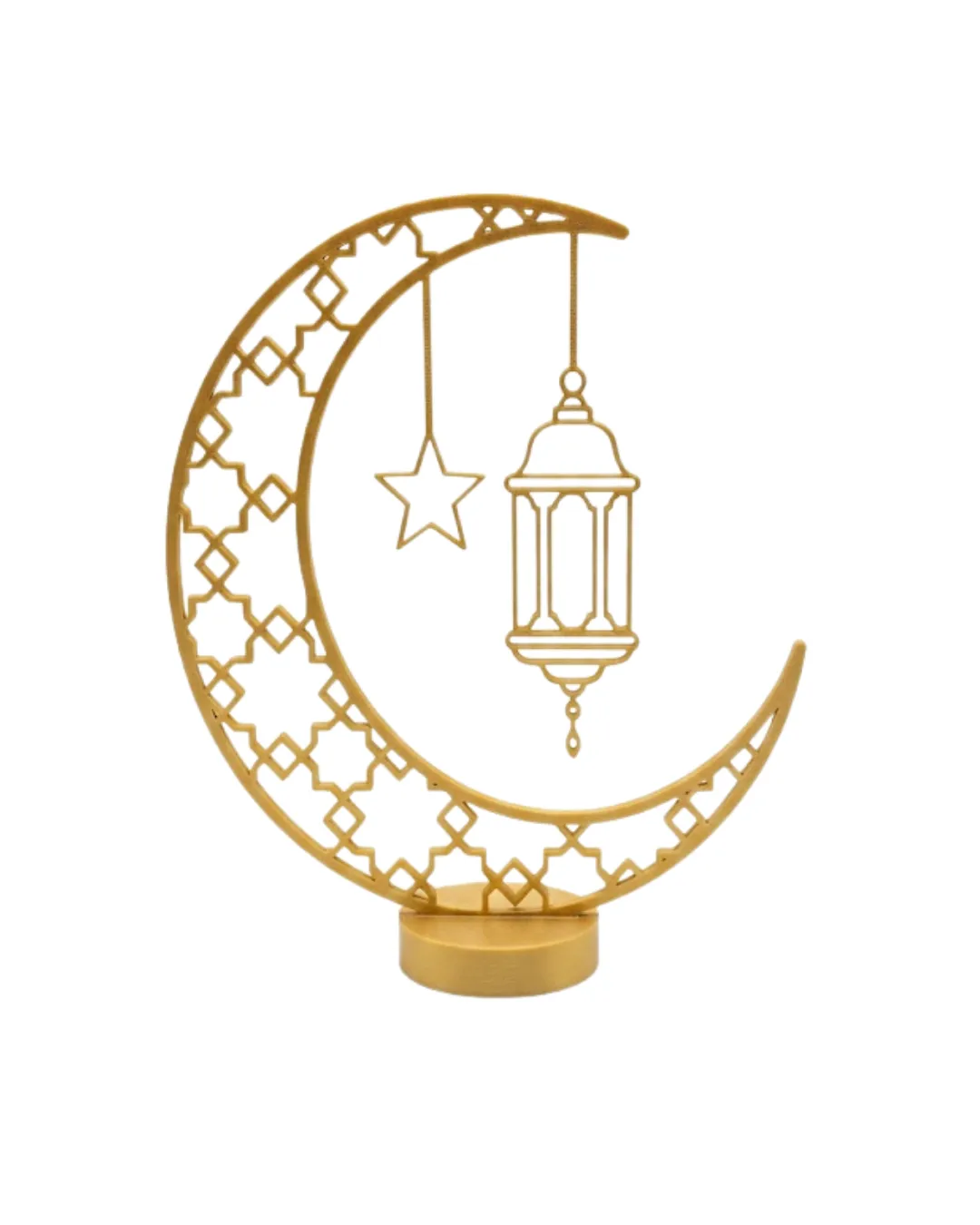 3D Hilal Dekorasyonu Özel Baskı Premium Tasarım