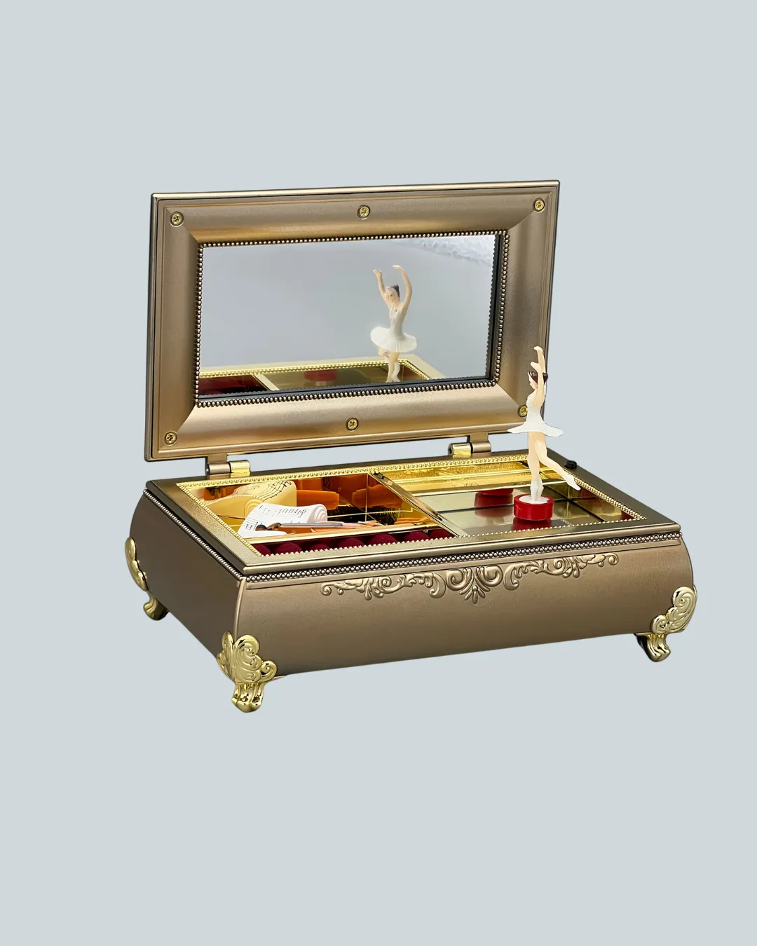 Balerinli Müzikli Takı Kutusu Piyano Tasarım Kız Çocuk Hediyelik