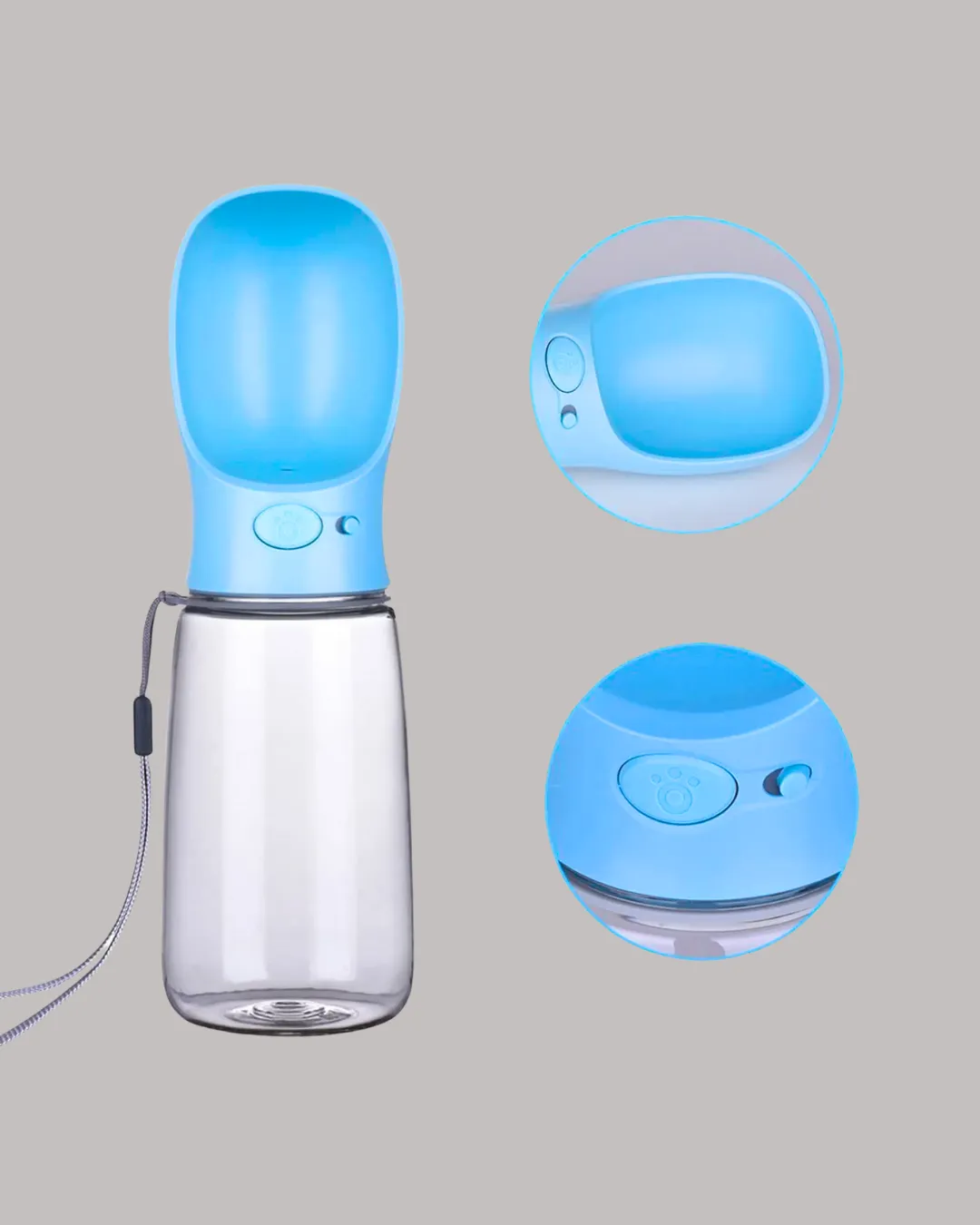 Sızdırma Önleyici Silikon Halkalı Pet Su Dispenseri Gezi Seyahat İçin