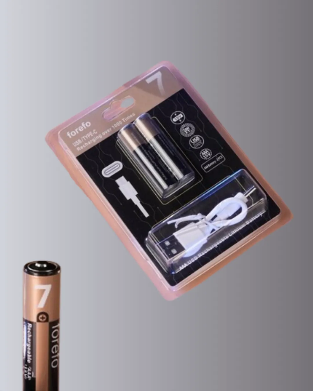 AAA Boyutunda USB Şarjlı Pil – Kompakt Tasarım, Geniş Uyumluluk