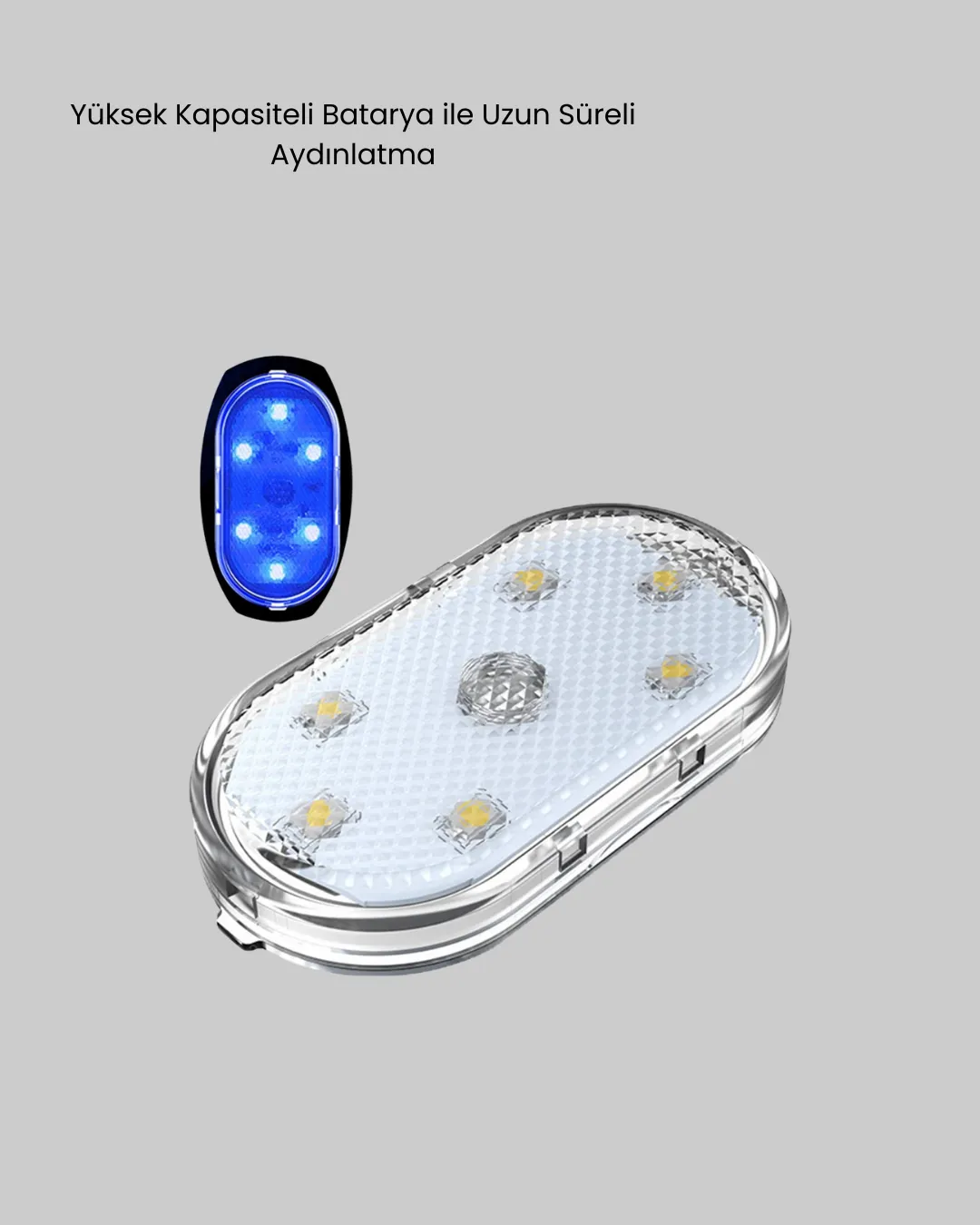 360° Döner Çiftli Bardak Tutucu ve Kablosuz Ambiyans LED Işık Araç Seti