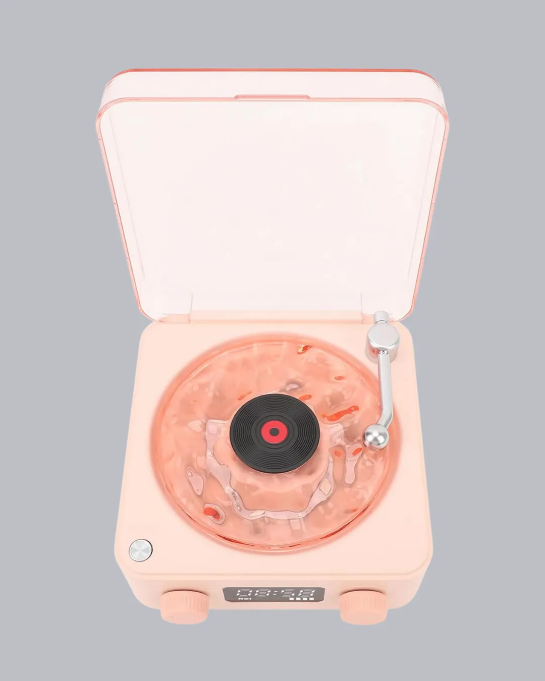 Gece Lambası Stereo Bluetooth Hoparlör Dijital Saat Su Dalgası Efektli 3-ü-1 Cihaz