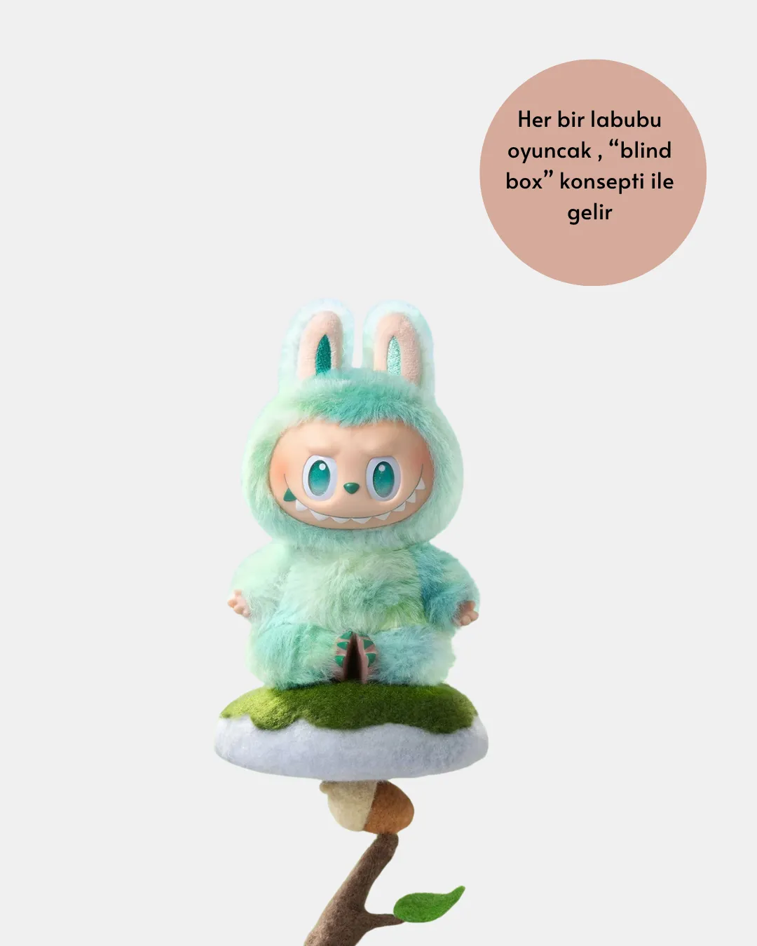 Yumuşak Kumaşlı 20 cm Labubu Peluş – 3 Yaş Üzeri Uygun